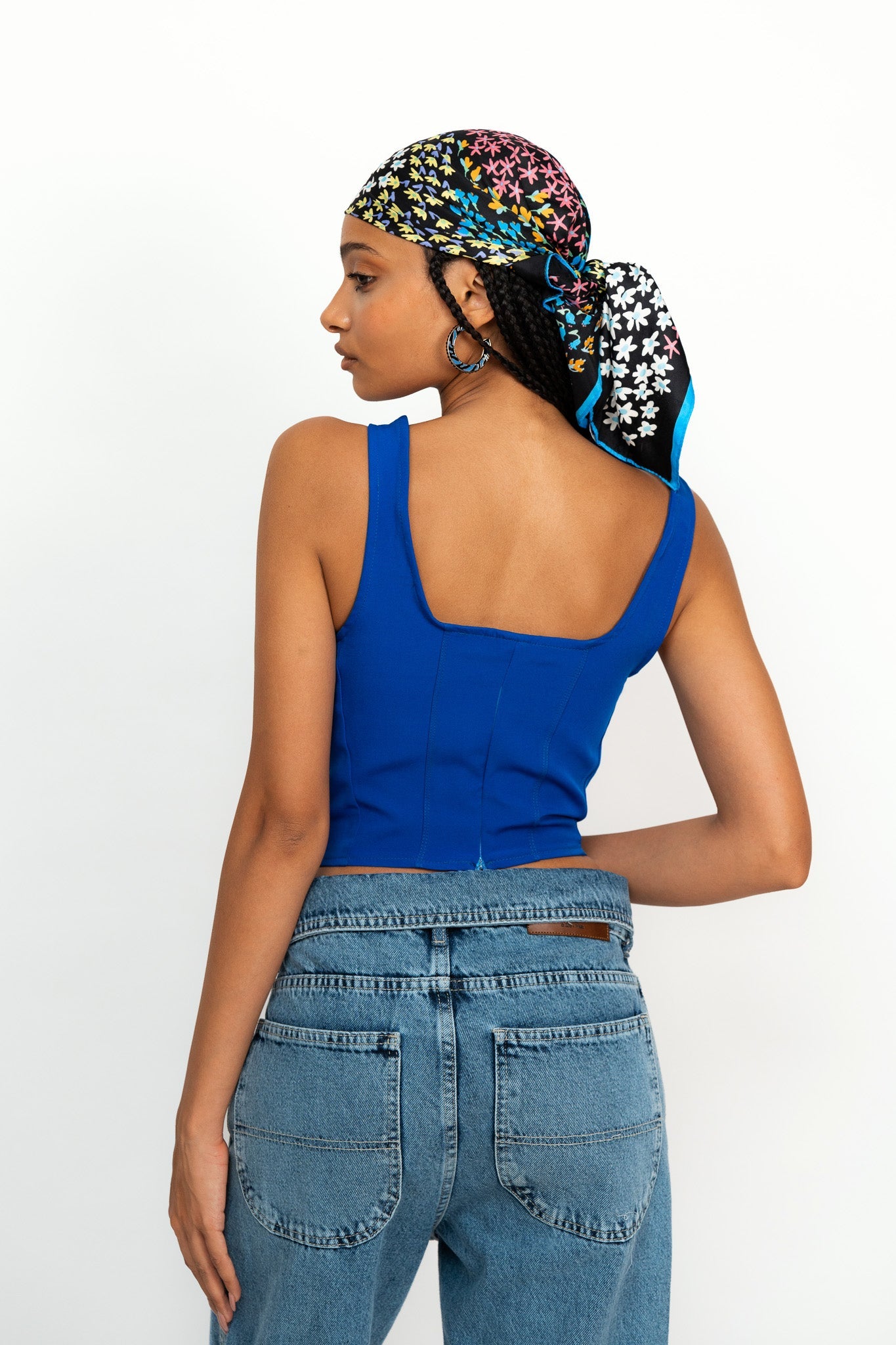 BLUE CUT-OUT TOP - Zavi