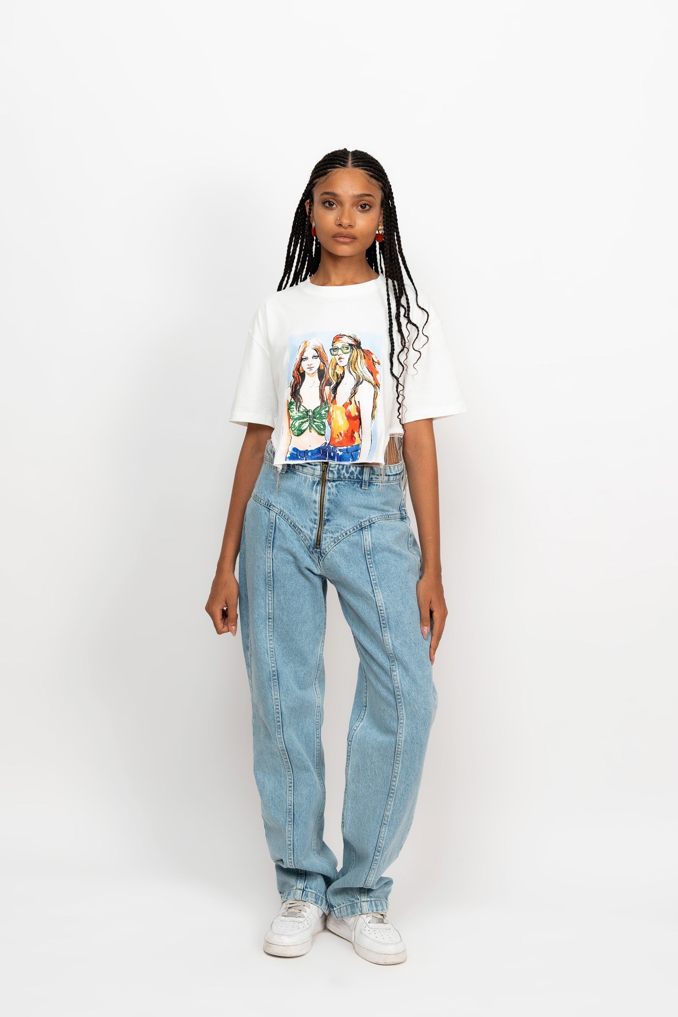 CUT OUT FRINGED T-SHIRT - Zavi