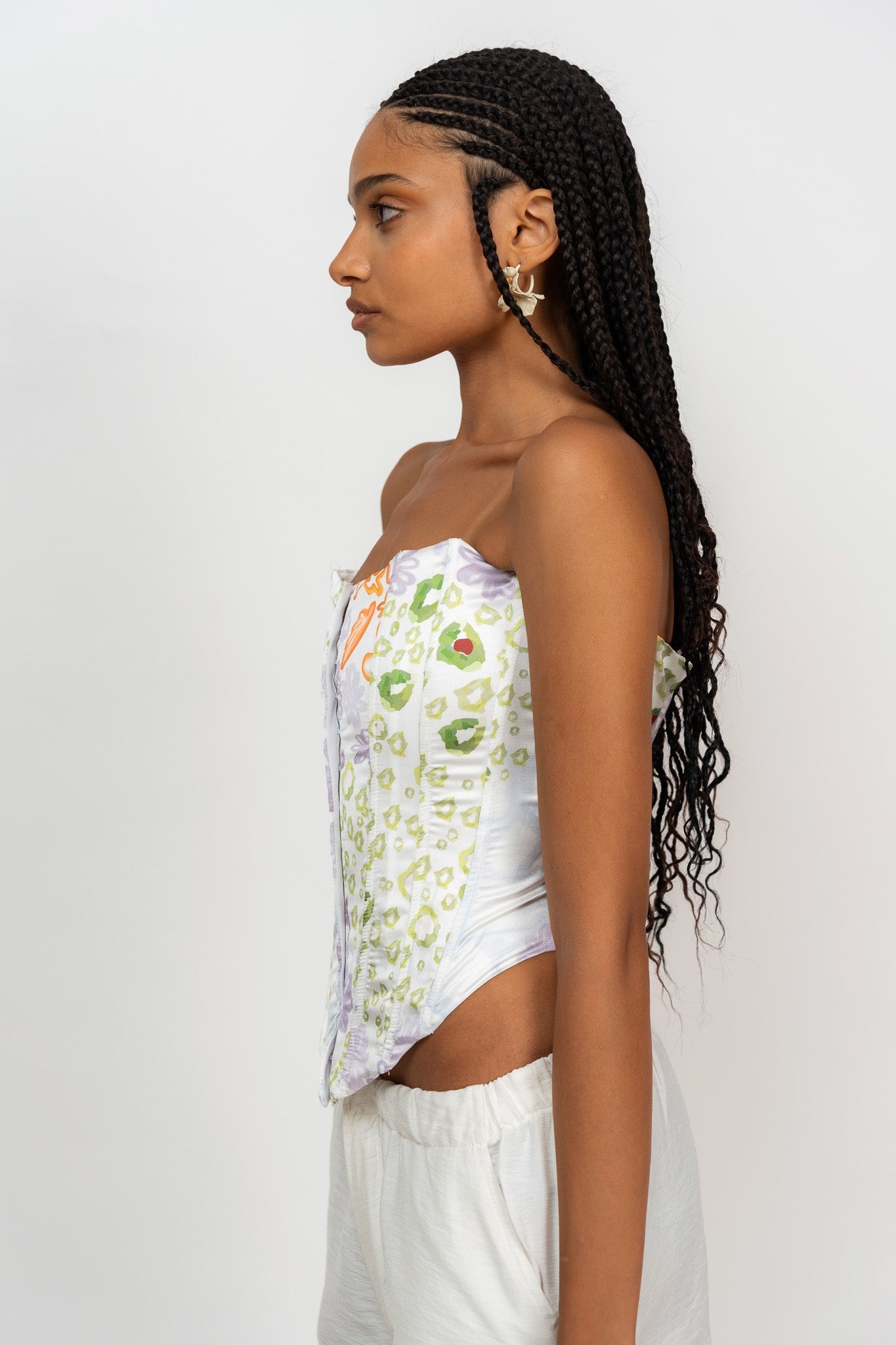 PRINTED BUSTIER TOP - Zavi