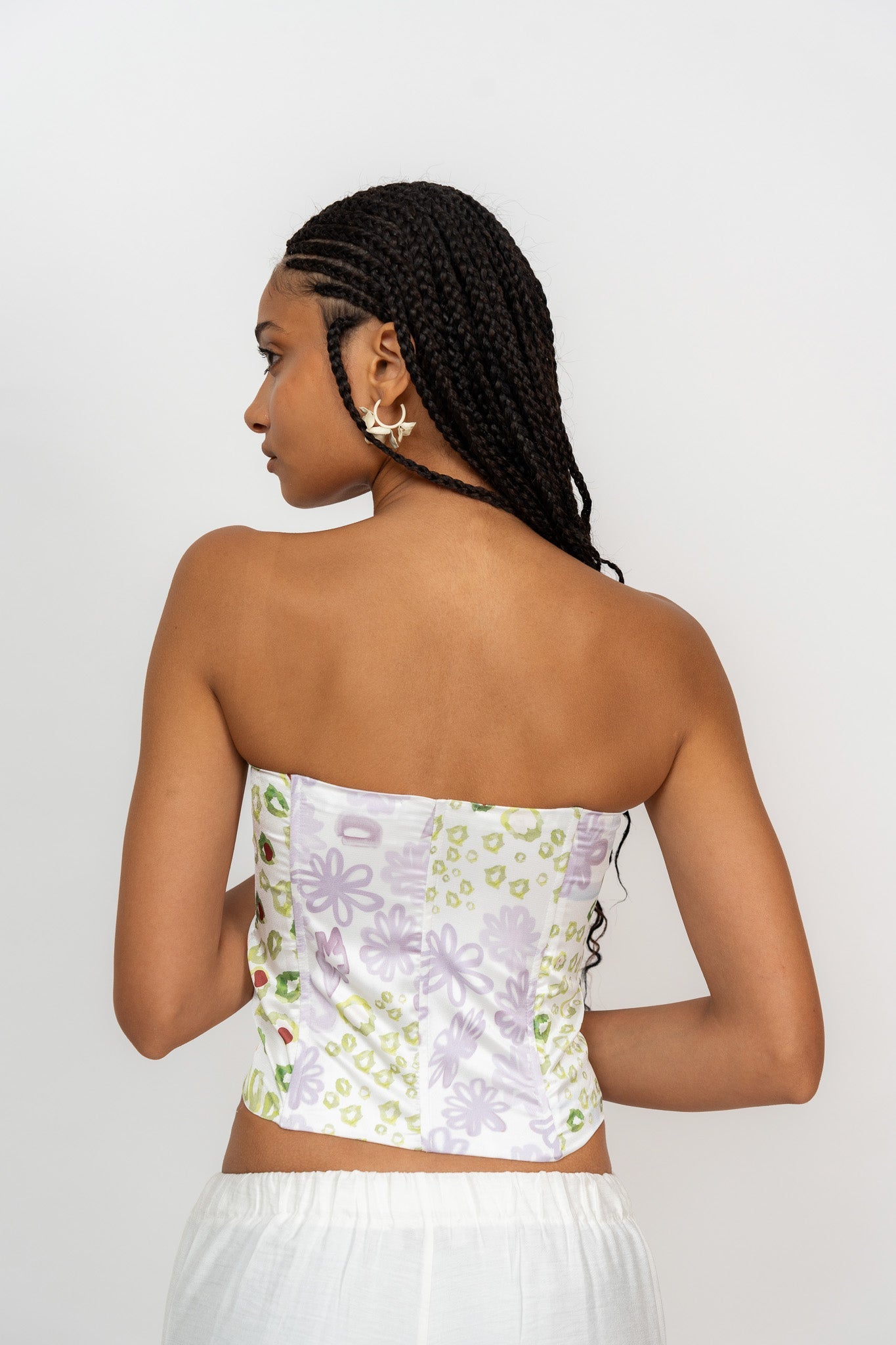 PRINTED BUSTIER TOP - Zavi